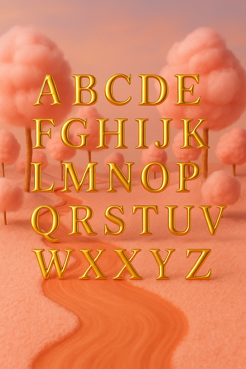 Lettres dorées pour musc personnalisé